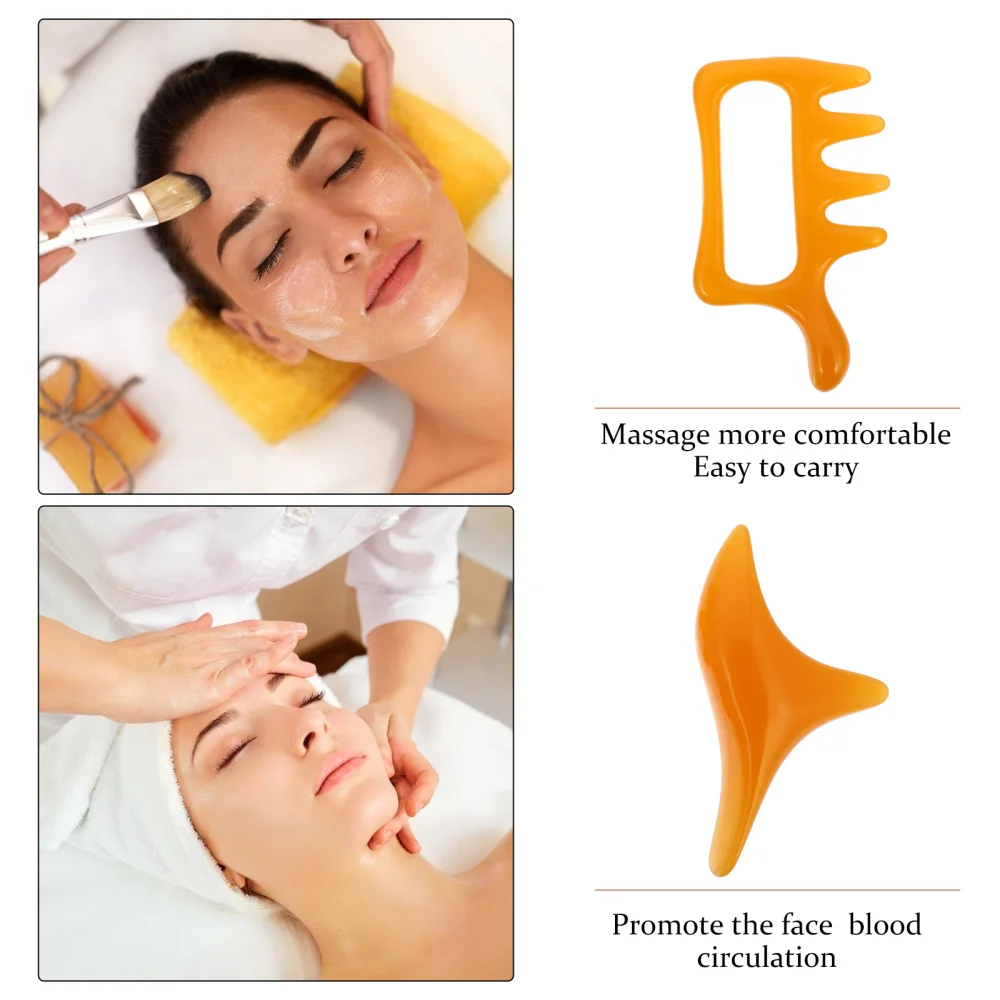 

3pcs Beeswax Tool SPA Therapy Facial Massager Nursing Scraper