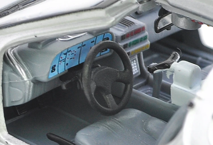 1:24 Масштаб литой авто рисования Office на возраст 1 2 3 машина времени DeLorean DMC 12 модель