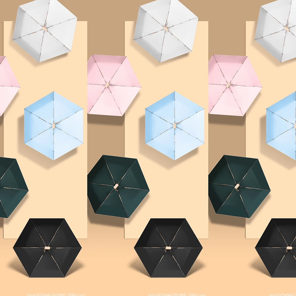 2021 новый солнцезащитный маленький золотой плоский полускладной Зонт Золотой