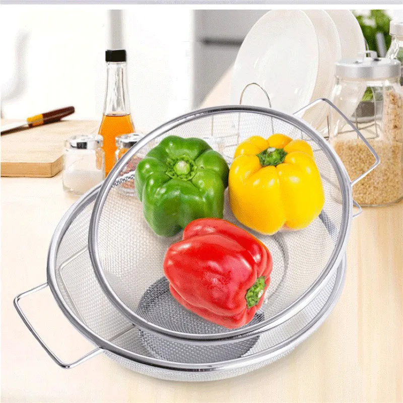 

Stainless Steel Skimmer Strainer Colander Mesh Deep Fryer Oil Frying Scoop Noodles Dumpling Sieve Kitchen Tools Kitchenware
