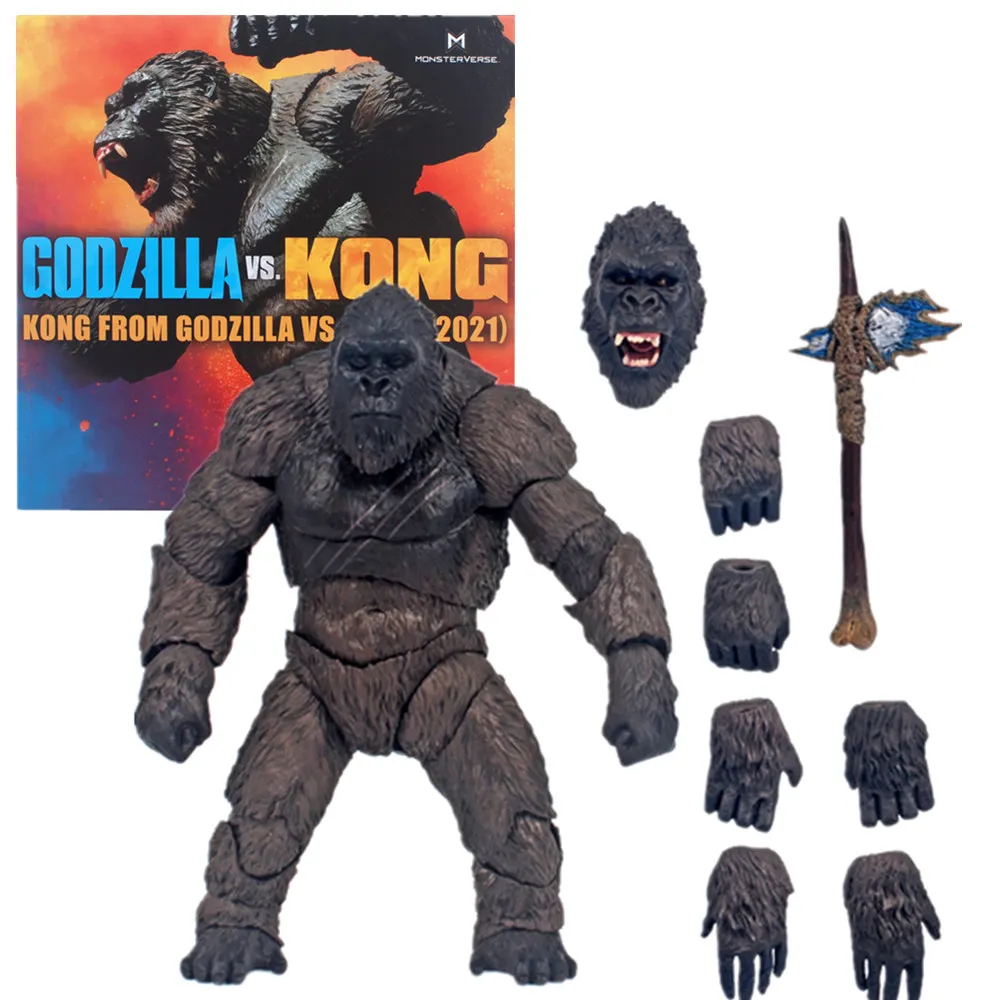 

С цветом 20 см 1/коробка King Kong Vs. Godzilla 2021 версия фильма модель Kingkong череп остров Горилла Монстр Фигурки игрушки