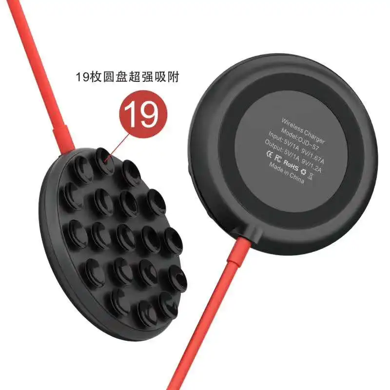 Suction Cup 10W Fast Wireless Charger For Samsung Galaxy S10Note 10 9 USB Qi Charging Pad for iPhone 11 Pro XS Max XR X 8 Plus | Мобильные