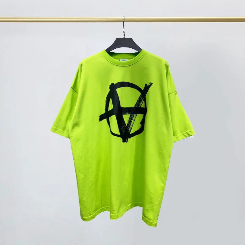 

French Street votements short sleeve T-shirt VTM Wittmann green anti war limited loose short sleeve T-shirt