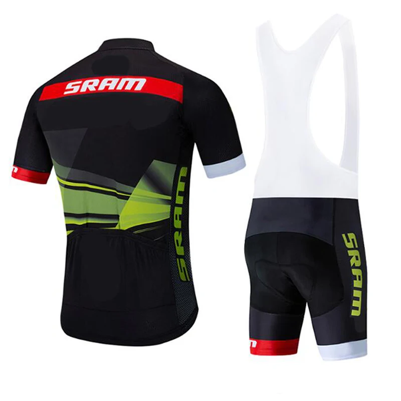 Велосипедная командная одежда SRAM черный комплект из джерси 20D быстросохнущие