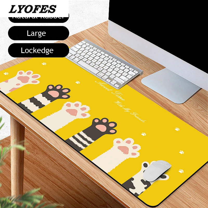 

Cartoon Cute Mouse Pad Large Lockedge Writing Gaming Desk Mats Kawaii Mouse Pad Laptop Mouse Mat for Office Home Gamer PC 80*30