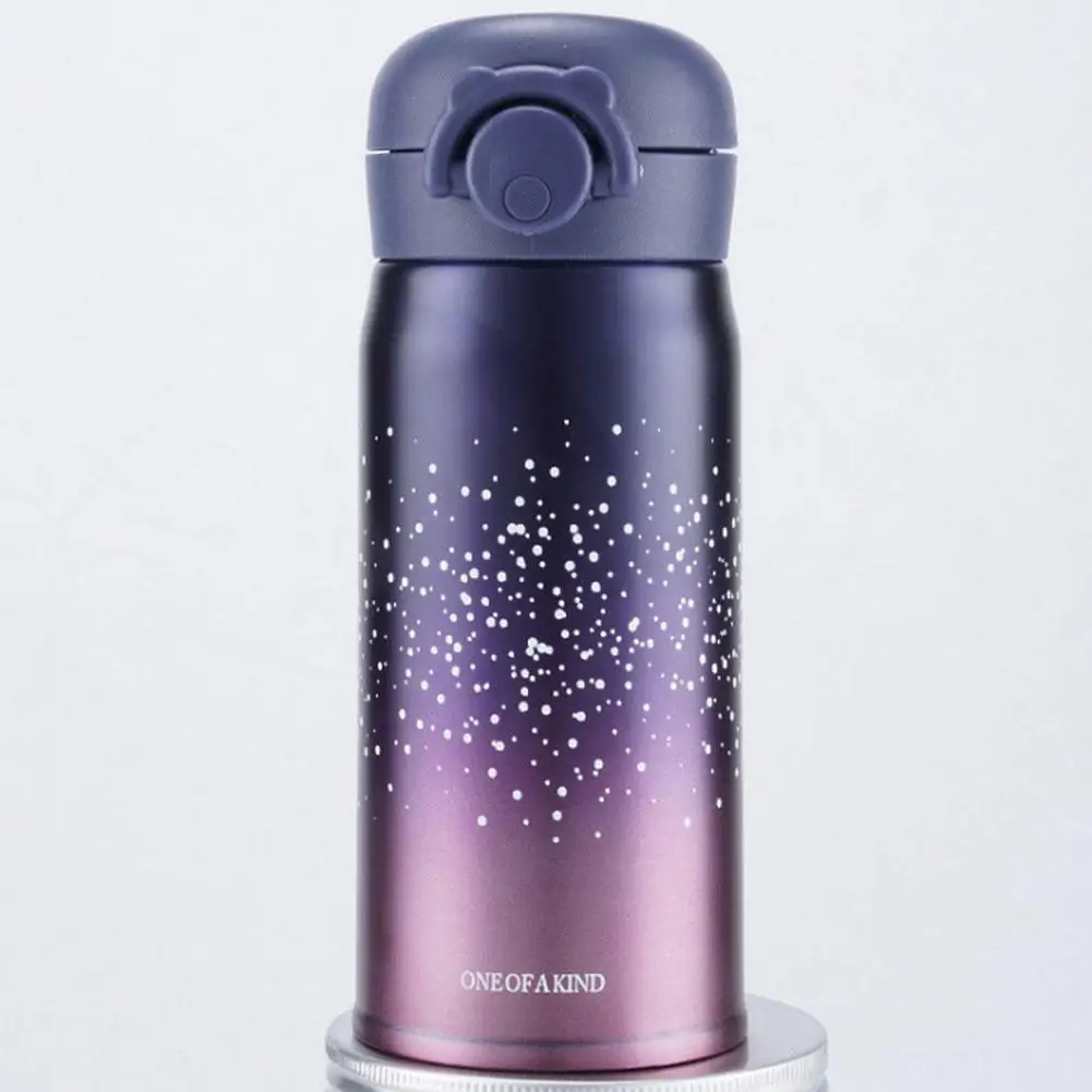 HiMISS 300 мл нержавеющая сталь ЗВЕЗДНАЯ Печать Изолированная чашка с крышкой