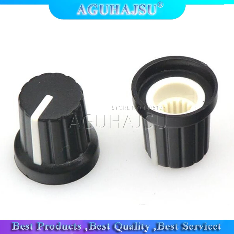 10 шт. 6 мм диаметр вала пластиковые вязанные с резьбой ручки потенциометра