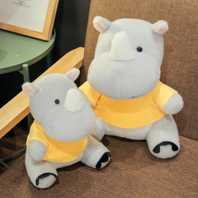 

Cute rhino plush doll soft fur stuffed animal rhino plush doll doll doll children girl christmas birthday gift