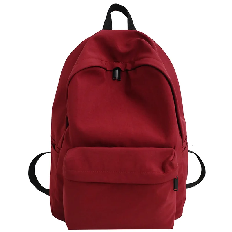 Нейлоновый женский рюкзак на плечо, однотонная школьная сумка для девочек-подростков, детские рюкзаки, дорожная сумка на вертикальной молн...