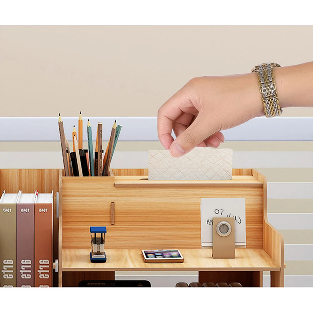 Деревянная настольная подставка-держатель для карандашей и ручек офисный