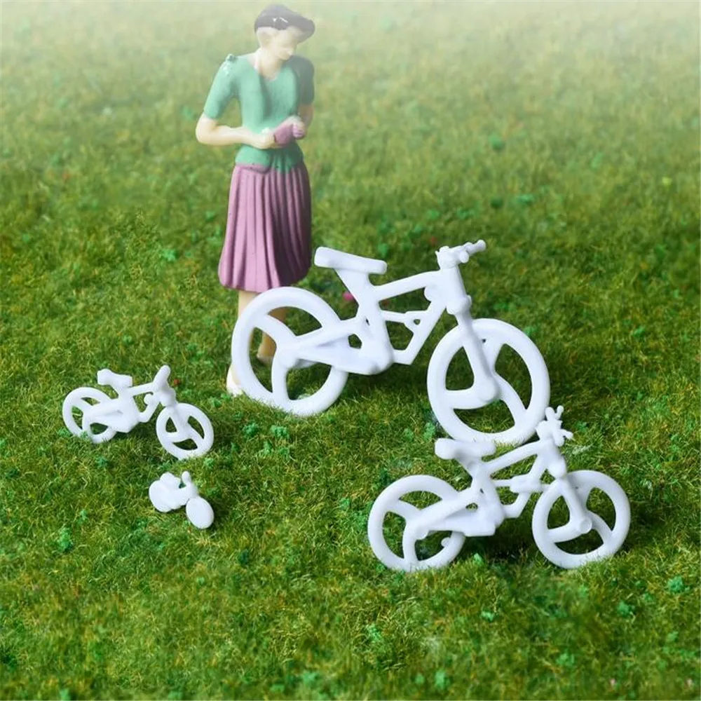 10 шт. модель велосипеда пластиковый велосипед подходит расположения поезда