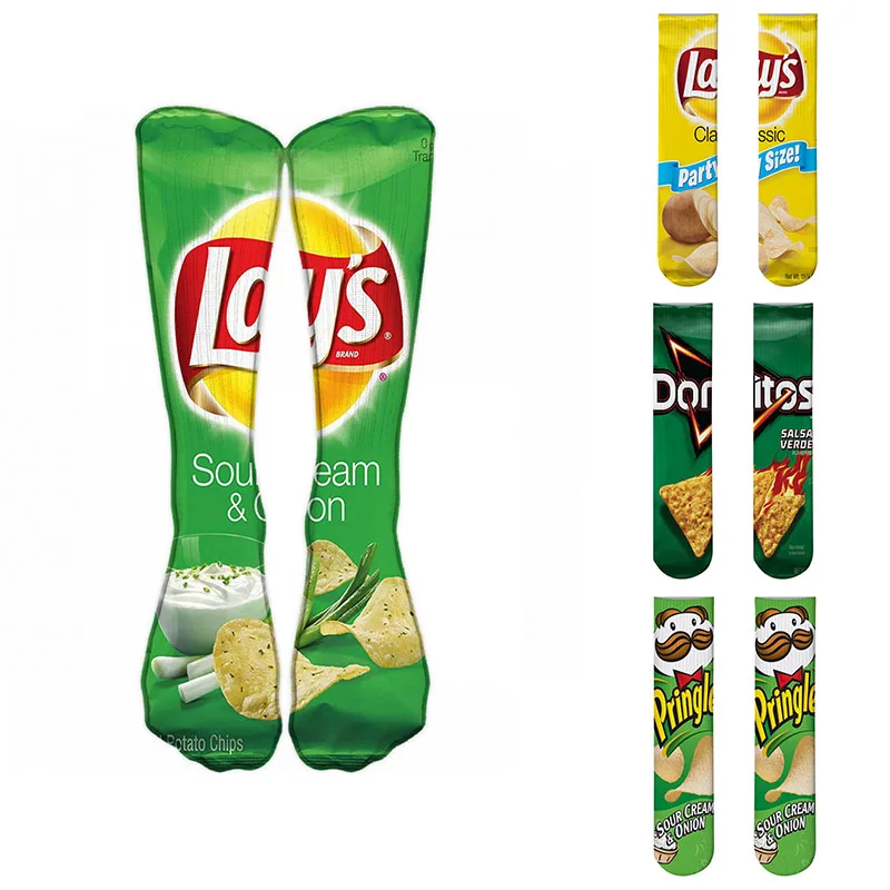 

LookMeHarajuku Funny Socks Food Hamburg/Pizza/Sushi Printed Cute Socks Man Milk Creative Life Sokken Chaussette Femme 5D15