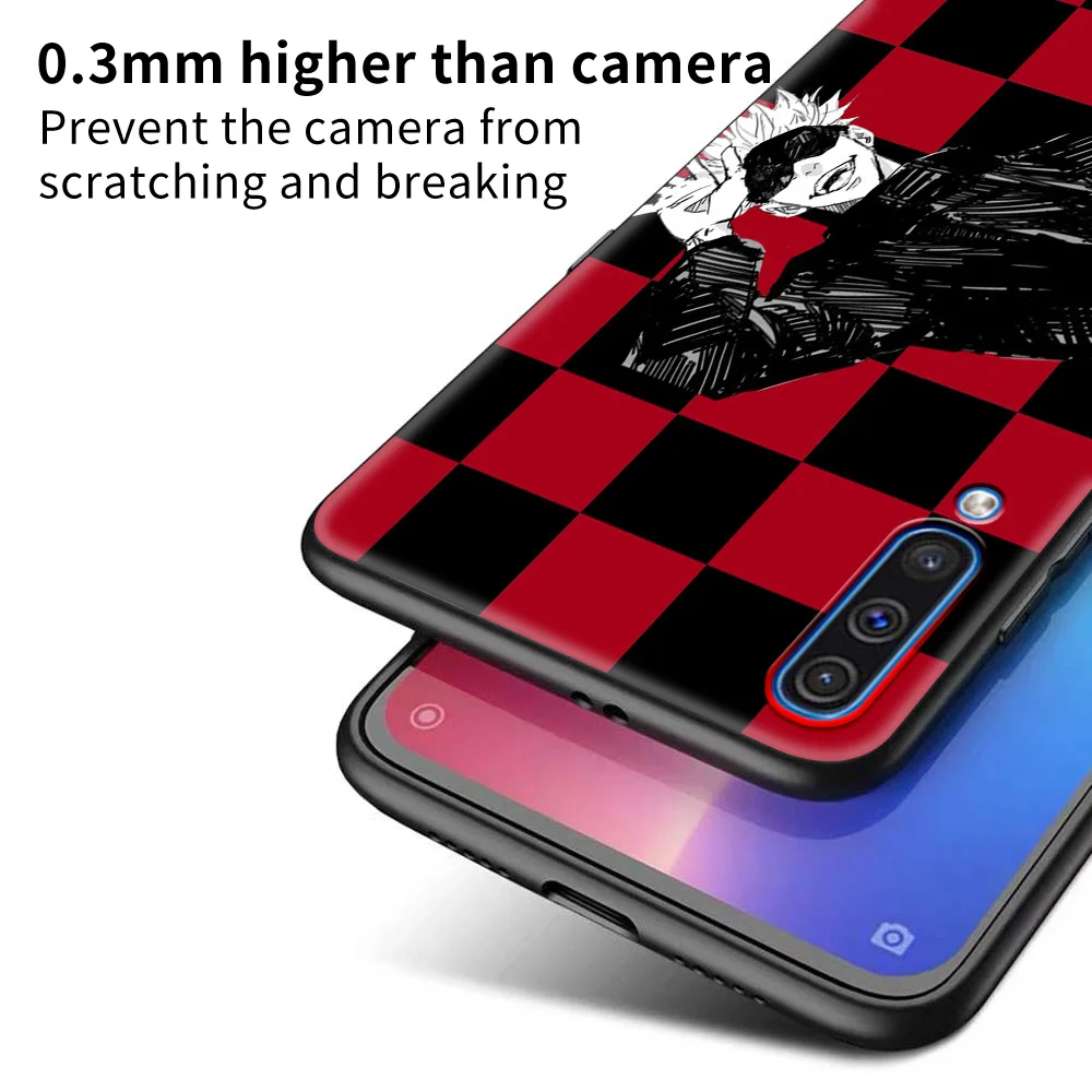 

Phone Case For Samsung Galaxy A90 A80 A70 A60 A50 A40 A30 A20 A10 Black Silicone Cover Jujutsu Kaisen Gojo
