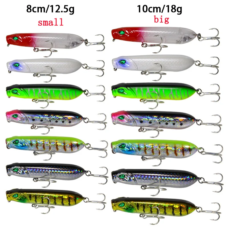 POETRYYI Поверхностная приманка наживка 8 см/10 см 12 5 г/18 г карандаш Поппер Pesca