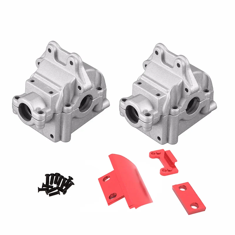 

2 шт. коробка переключения передач Верхняя и нижняя крышка с бампером против столкновений 144001-1257, для WLtoys 144001 1/14 машинки на радиоуправлении