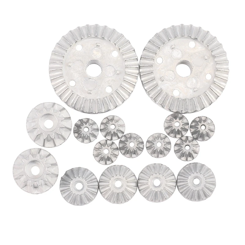 

16 шт. обновленная металлическая Шестерня для Wltoys 144001 12428 12423 Запчасти для радиоуправляемых автомобилей