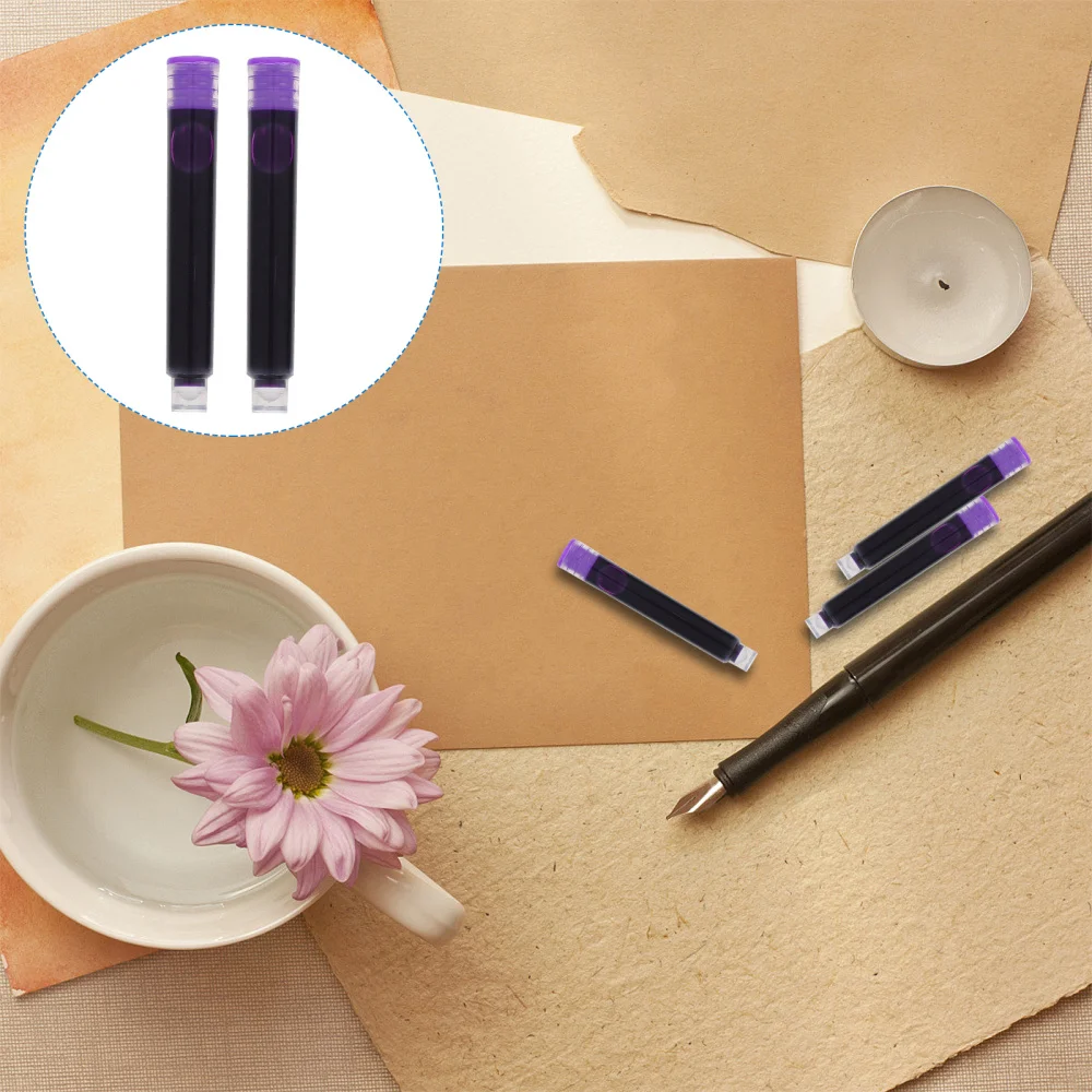 

50pcs Erasable Ink Cartridge Refill Disposable Durable Fountain Drawing Pen Ink