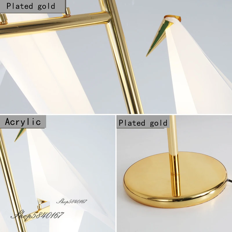 Скандинавский дизайнерский напольный светильник с изображением птиц