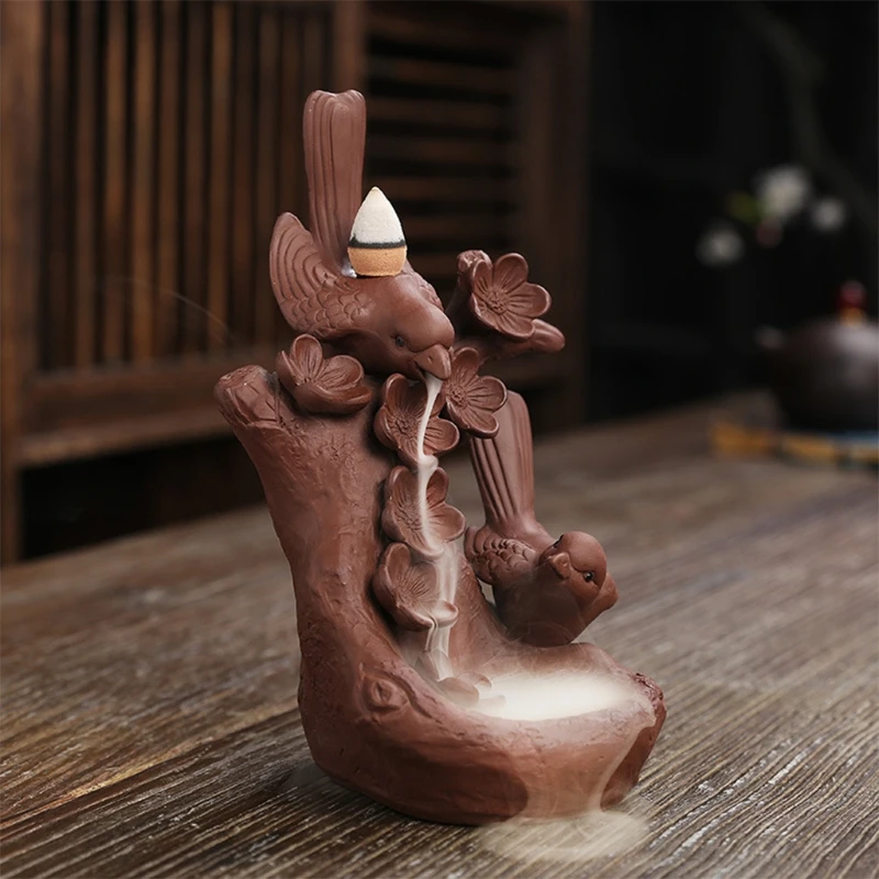 

Eagle Backflow Cone Incense Burner Waterfall Incense Holders Home Decor Decorations Statue Ornaments Handmade Gift Figurine