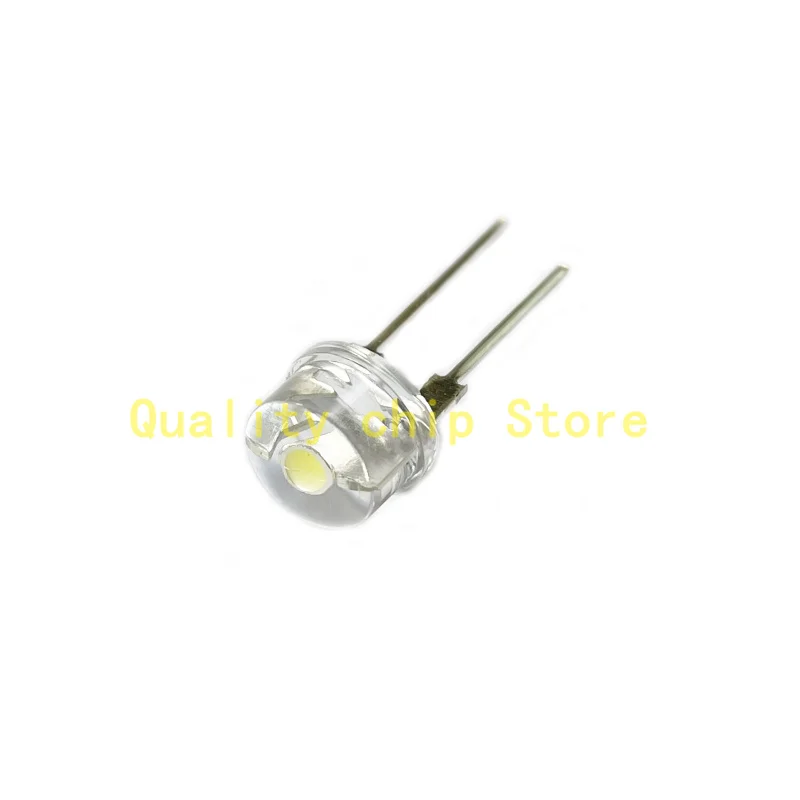 10PCS F8 8mm F8mm Straw hat LED White Red Blue Green Yellow Super bright LED lamp Wide Angle Transparent LED Lamp Strawhat LED