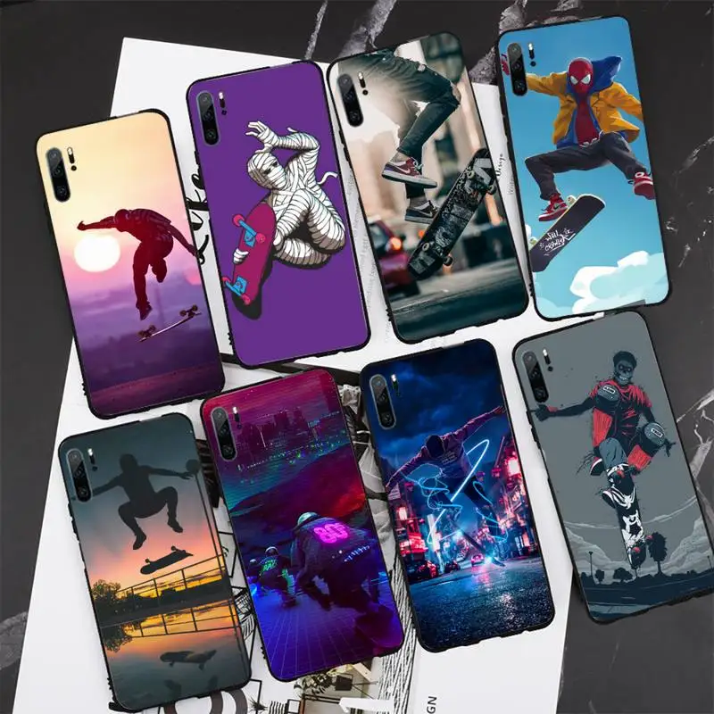 

Sport skate board Phone Case For Huawei Mate 9 10 20x 30 40 Lite Pro TPU Cover