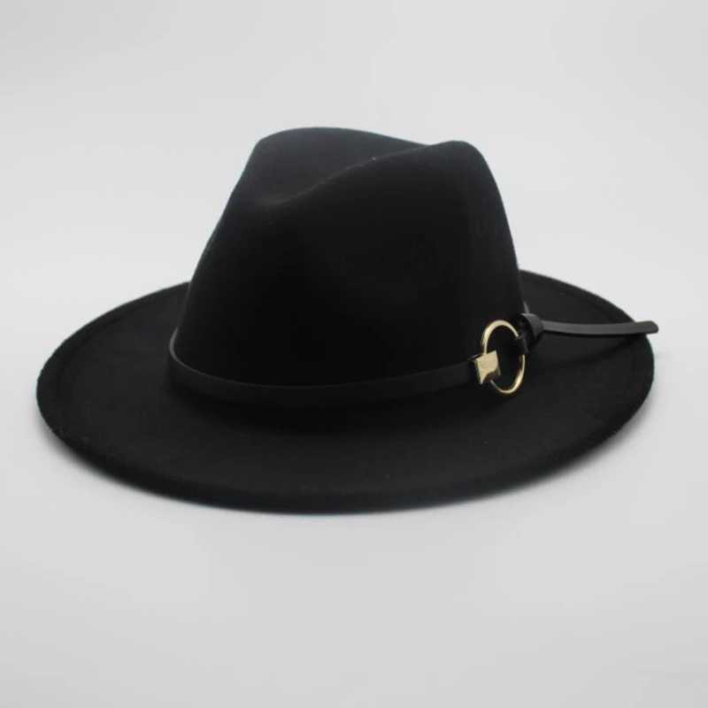 

oZyc Wool Women's Men's Kentucky Derby Hats Classical Gentleman Wide Brim Felt Wool Fedora Hats For Floppy Cloche Top jazz Cap