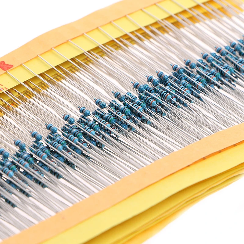 D57D 2425 Pcs 97 Value Metal Film Resistor 1% 1/8W Assorted Kit 1 ohm~1M ohm