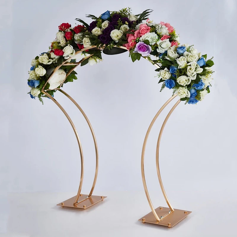 

PEANDIM Flower Rack Gold Marriage Arch Road Lead Wedding DIY Frame Backdrop Decoration Party Background Shelf Flower Frame 5pcs