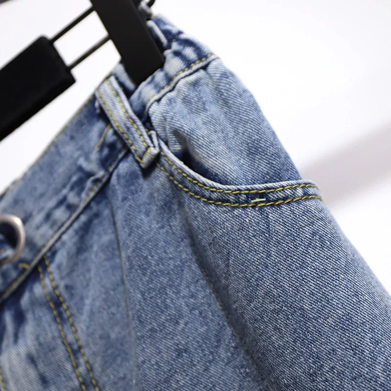 Новые женские осенне-зимние технические джинсы для женщин большие свободные