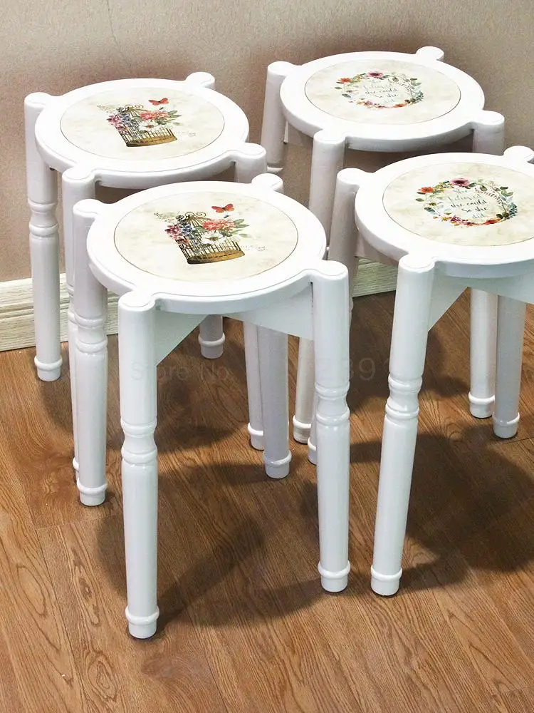 5800 обеденный стул из массива дерева модный креативный Маленький семейный скамья