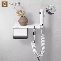 youpin paper tissue rack with spray gun tissue box holder stand flushing function toilet storage bathroom for smart home gift
