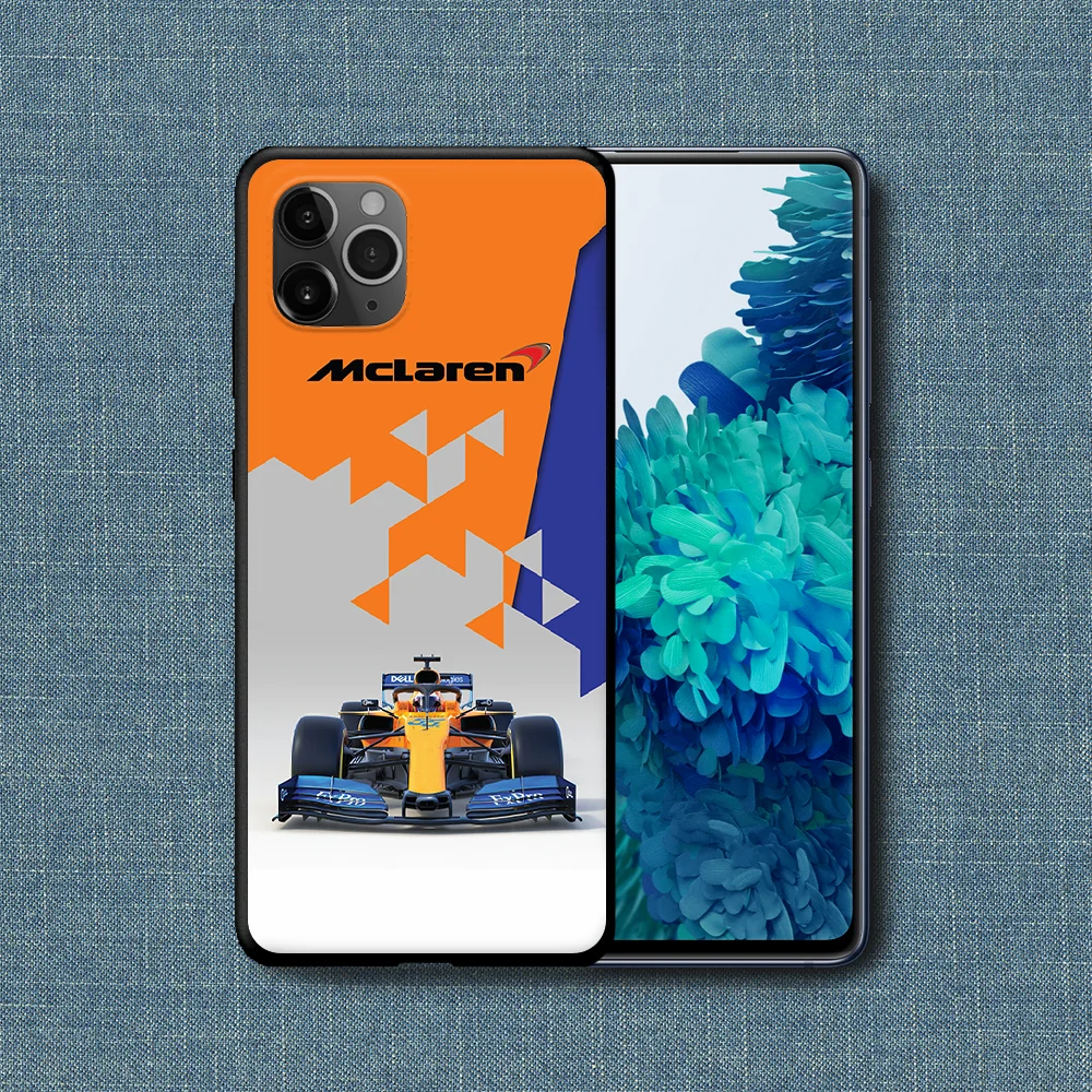 

McLaren Luxury Sport Car Phone Case For iPhone 4 4s 5 5S SE 5C 6 6S 7 8 Plus X XS XR 11 12 Mini Pro Max 2020 black Back Silicone