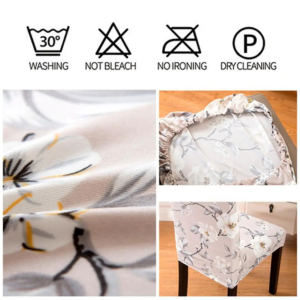 

Royal Nordic Style Spandex Elastic Chair Cover Stretch Dining Seat Cover Slipcovers Chair Seat Covers For Wedding Banquet Hotel