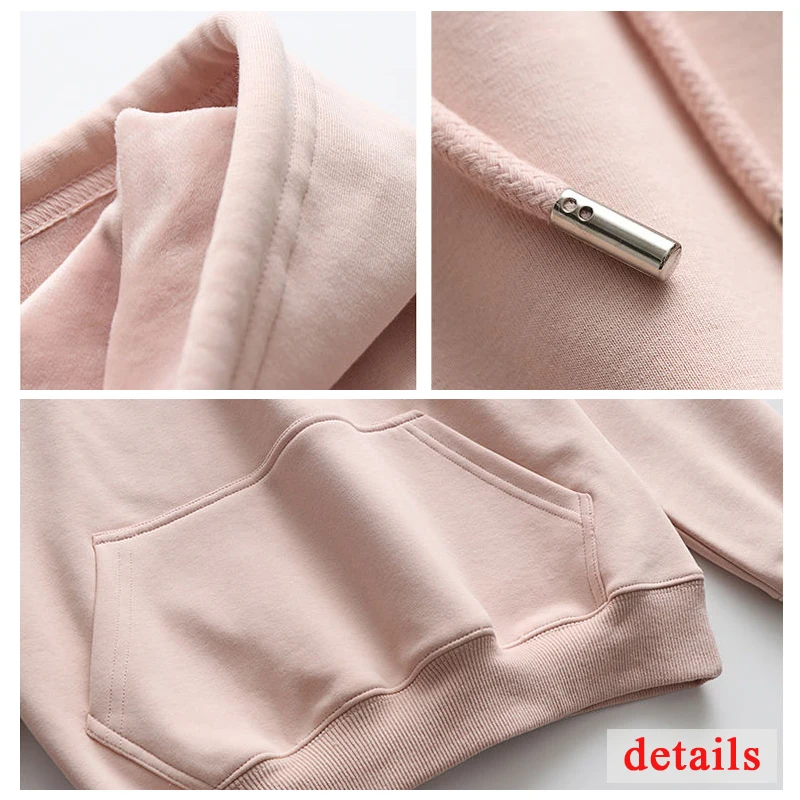 

Women Fashion Corduroy Hoodies Female Solid Color Embroidery Hooded Tops Tracksuit Sweatshirt Long Sleeve Casual Sportswear Coat