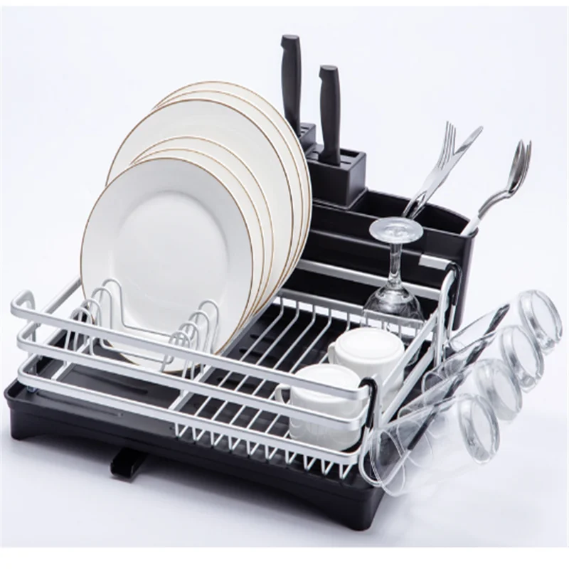 Кухонная сушилка для посуды органайзер хранения поднос тарелок сушильная полка