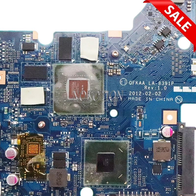 Материнская плата NOKOTION QFKAA LA-8391P REV 1 0 K000135200 для ноутбука TOSHIBA Satellite P850 HD4000 + GT630M Graphics