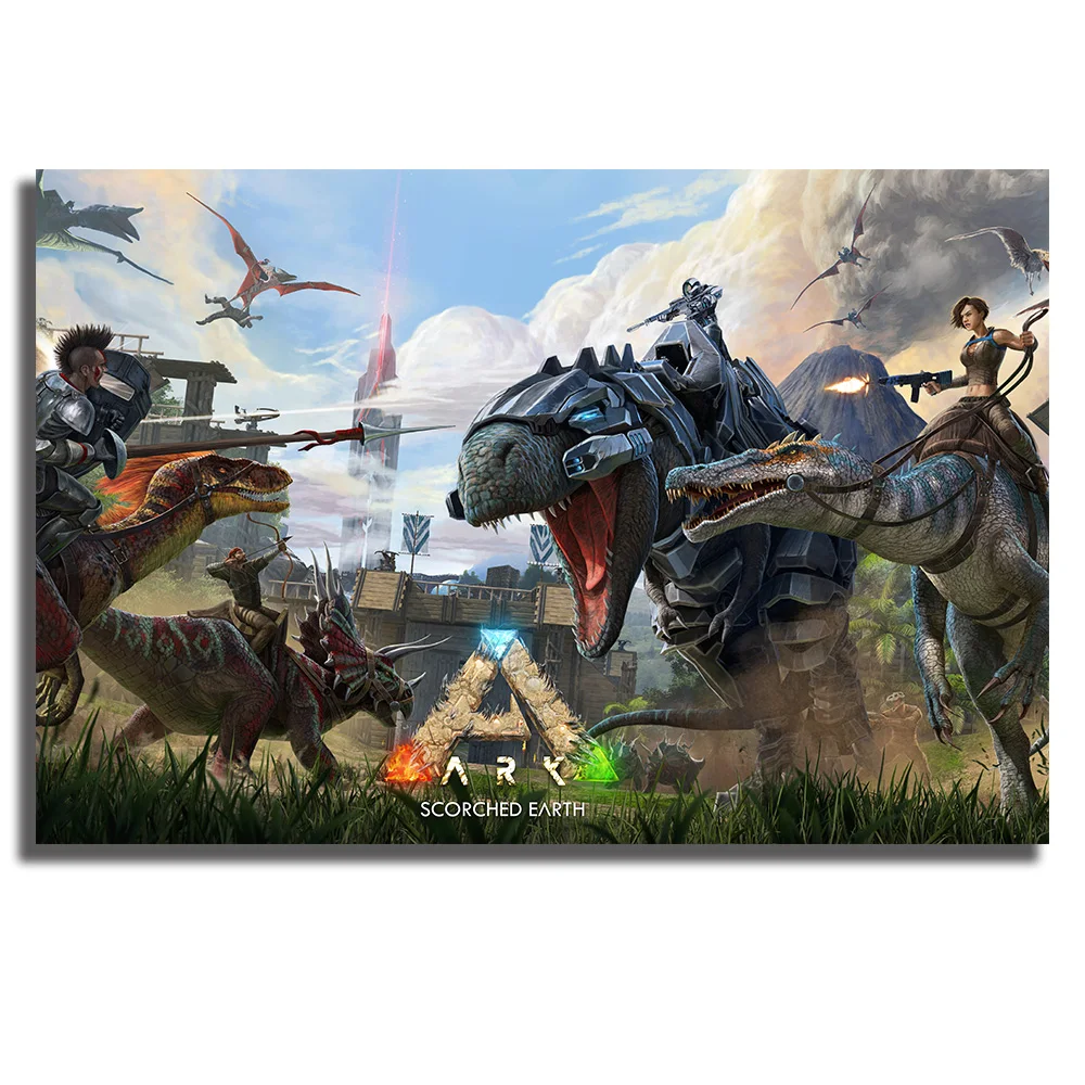 Ark: развивающаяся постер выживания новая игра 2018 холст Постер декоративная стена