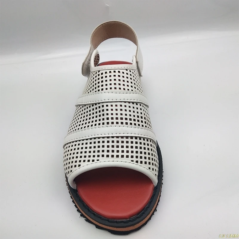 

Summer Women Flat Sandals Hollow out Ladies Hook Loop PU Leather Flat Shoes Woman Peep Toe Casual Rome Fashion Female Shoes 2020