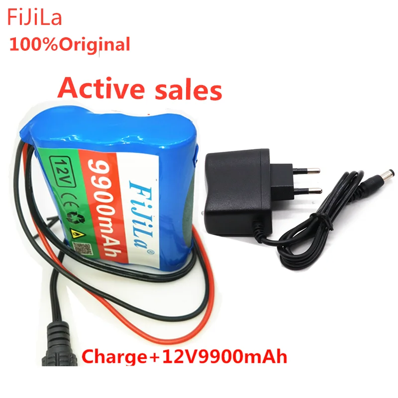 

2020 New 12V 9900mAh 18650 Li-ion Rechargeable battery pack for CCTV Camera 3A Batteries+ 12.6V EU US Charger+Free shopping