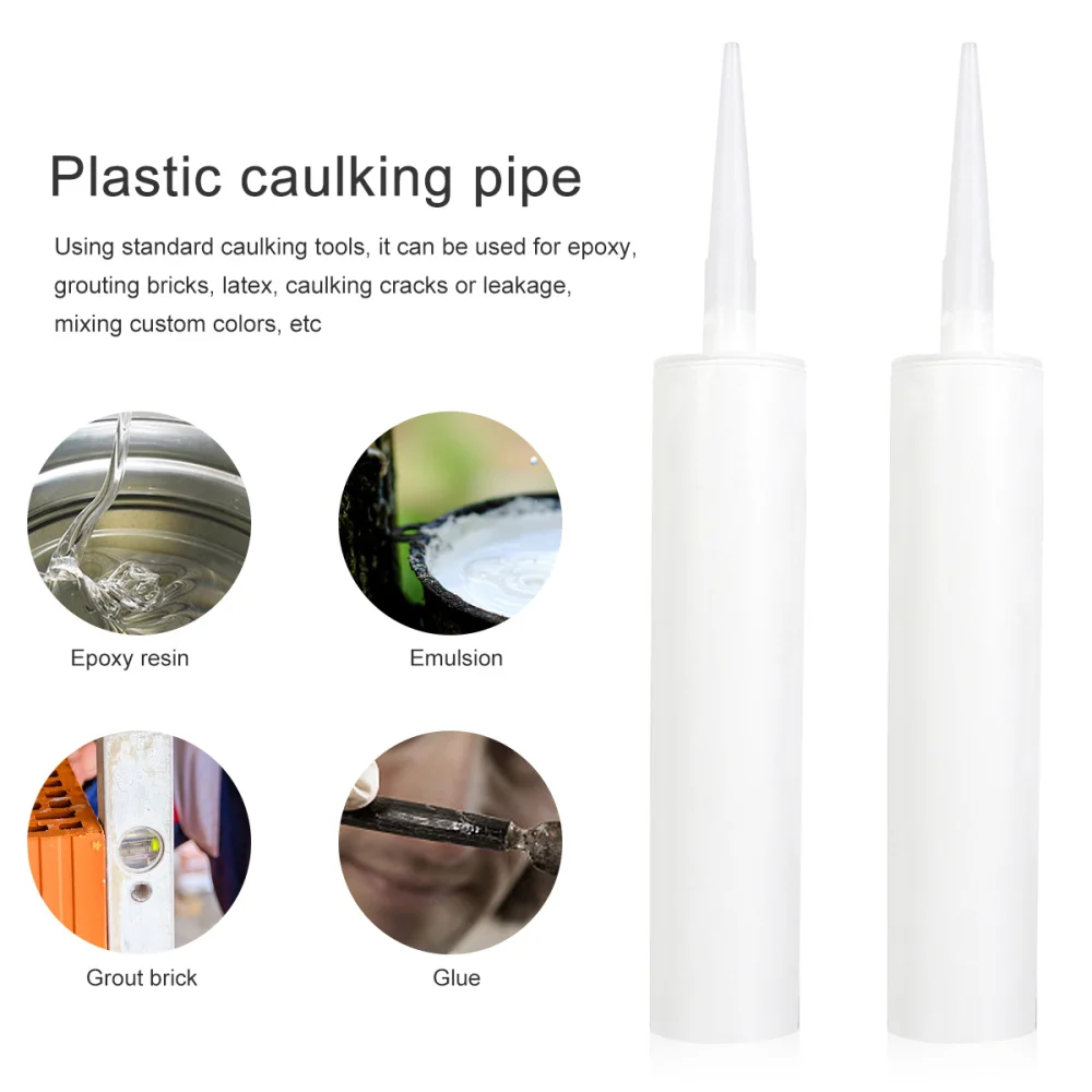

5 Pcs Empty Caulk Tubes Refillable Sealant Caulking Tube Home Supplies
