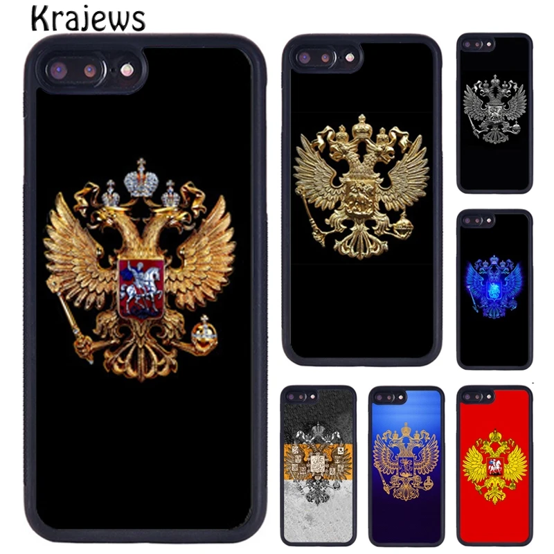 Чехол krajew для мобильного телефона с российским гербом и флагом iPhone X XR XS 11 12 Pro MAX 5 6