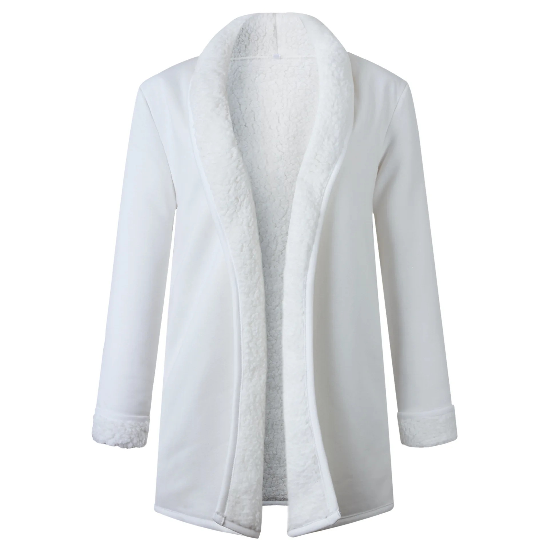 Женское пальто из флока с длинным рукавом для женщин зимнее кашемировое теплое