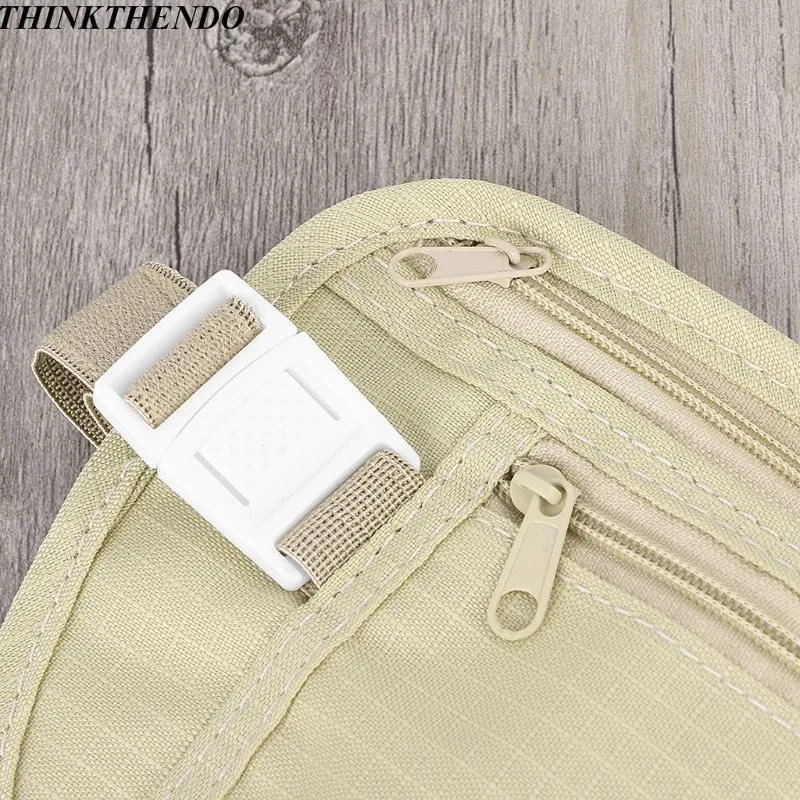 Дорожная сумка Скрытый кошелек паспорт Деньги поясная тонкий секретный