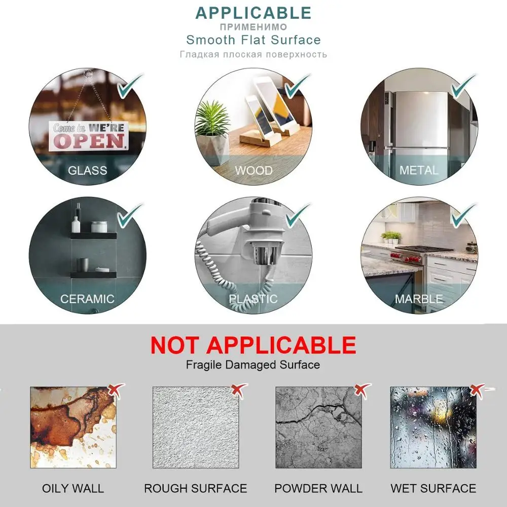 

Nano Magic Double Tape Transparent Sided Tape NoTrace Reusable Waterproof Adhesive Strong Wall stickers For Bathroom kitchen