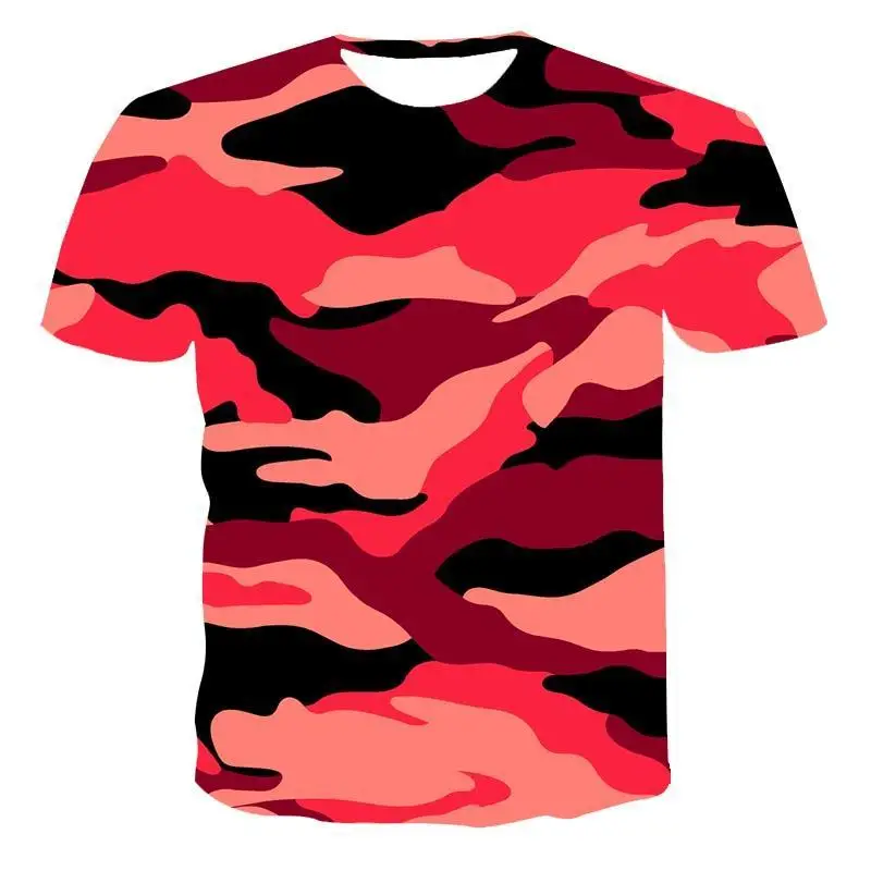 

New T -Shirt Male High Quality Male T -Shirt Camouflage Breathable Sports Short Sleeve 3d Printing Male T -Shirt Fashion Cool
