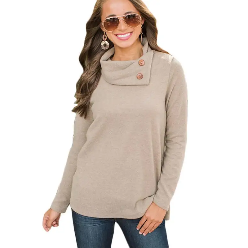 Turtleneck Sweater Women Casual Solid Color Long Sleeve Ladies Leisure Knitted Tops Pullovers Outwear 2019 Autumn New | Женская одежда