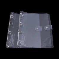1pc transparent color plastic clip file folder a4 notebook loose leaf ring binder planner agenda school office supplies
