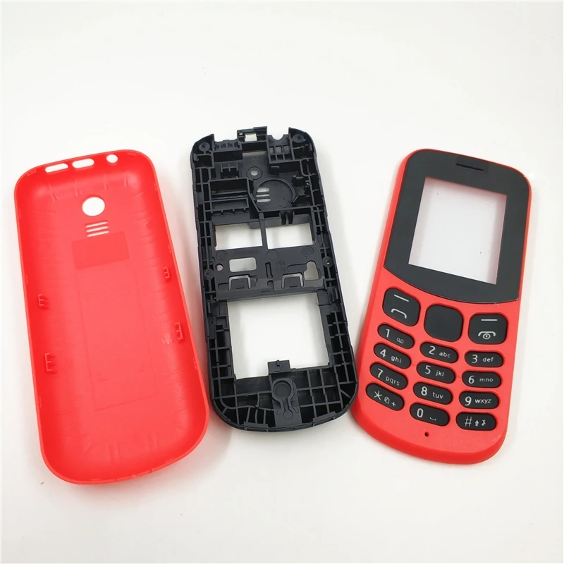 

10Pcs/lot New Full Complete Mobile Phone Housing Cover Case With English Keypad For Nokia 130 2017 TA-1017