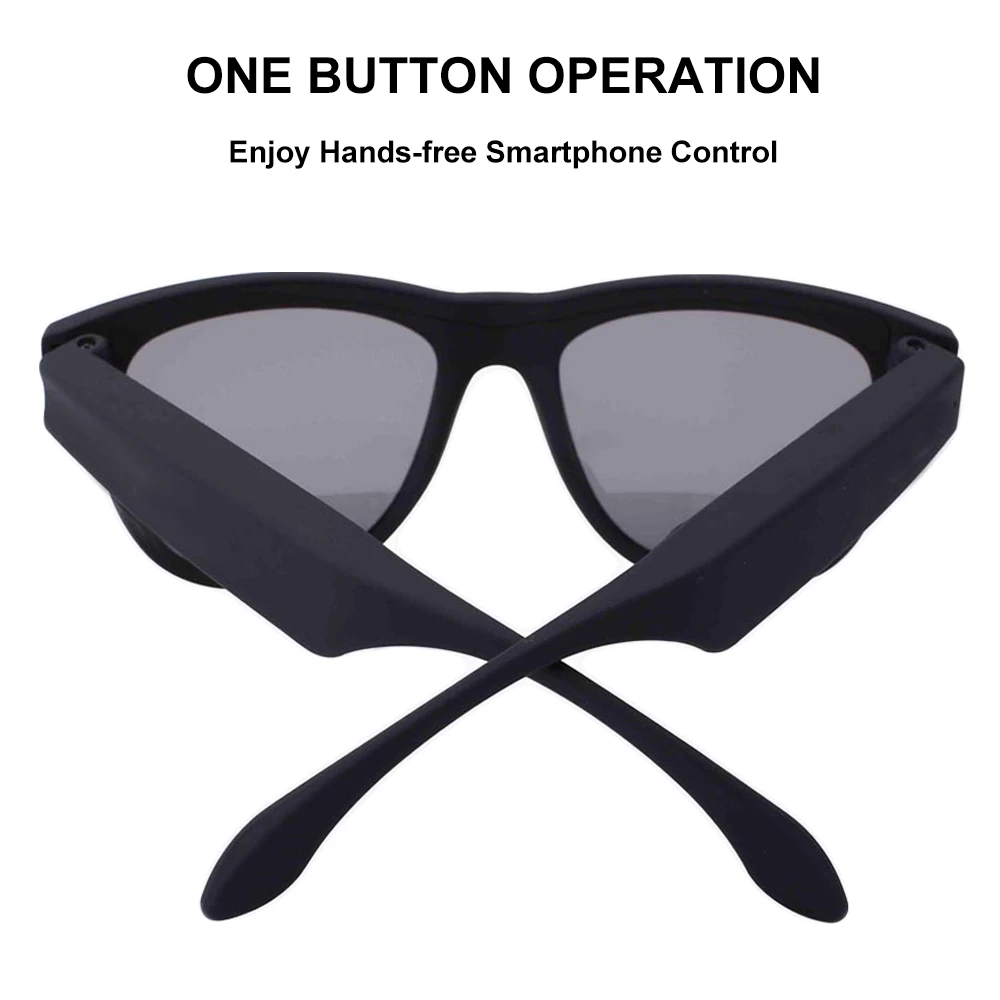 저렴한 Conway-블루투스 선글라스 골전도 터치 컨트롤 헤드폰 안경, 스마트 오디오 헤드셋, 오픈 이어 음악, 음성 통화