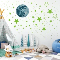 435pcs wall stickers moon stars dots glowing stickers children room ceiling stairs decoration glow in the dark home decor